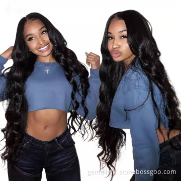Body wavy human hair wig 4*4 lace closure wig wavy hair 13X6 Transparent Hd Lace Frontal Wig Body wave